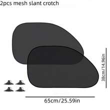 1 Set Mesh Car Window Sunshade, UV Protection Heat Insulation Side Window Curtain, Universal High Definition Driving Vision Car Sunshade - Car Window Mesh - View 12