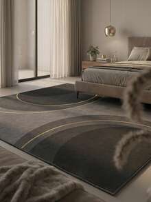 1pc Modern Minimalist Geometric Abstract Art Area Rug, Soft Faux Wool Rectangular Carpet, Suitable For Living Room, Bedroom, Entryway, Bathroom, Hallway, Patio, Kitchen, Indoor Outdoor, All Season, Large Size Doormat, Home Decor - Multicolor - View 4