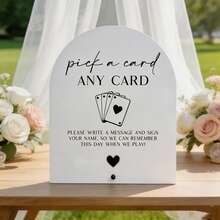 Playing Card Guest Book Sign, Pick A Card Guestbook Wedding Table Sign, Unique Wedding Guestbook Sign, Sign Our Guestbook Sign - View 3