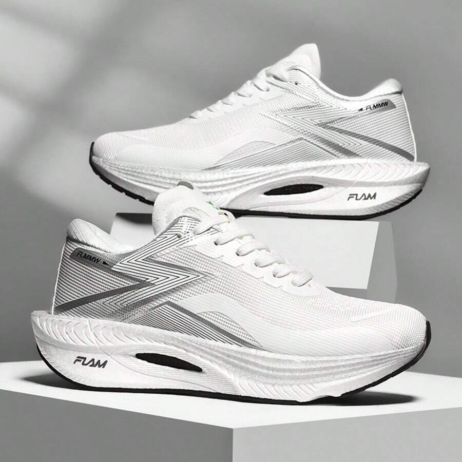 NEW BRADER 1 par de zapatillas de running de trail con cordones, con estampado animal, aptas para todas las estaciones - Fresno blanco - Ver 1
