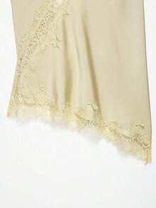 Nuevo Top de estilo lencería con decoración de encaje de moda europea para mujer, estilo veraniego - Amarillo oscuro - Ver 7