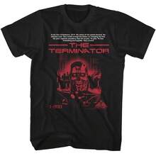 Camiseta de Verano para Hombre, Diseño Retro de Película de Ciencia Ficción Terminator, Manga Corta, Estilo Casual, Holgada - forma - Ver 1