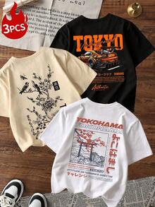 Single Garment Set, Not A 3-Piece Set. 1 Piece/Set Of Short-Sleeved T-Shirts Suitable For Streetwear. Oversized Round Neck Top For Daily Outings, Camping, Concerts, Hip-Hop, Rock, And Rap Events. Women's Short-Sleeved T-Shirts With Round Neck, Casual And Colorful Style, With Letter And Lemon Print "LIMON CELLO", Stylish And Suitable For Daily Wear, Vacation And Summer - 白色 - 查看 8