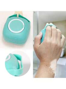 Bộ 1/3 bàn chải tắm và massage cho thú cưng kèm bình đựng xà phòng, bằng silicon, có thể treo, bàn chải tắm cho chó mèo, bàn chải gội đầu cho chó, bàn chải làm sạch răng, bàn chải massage tẩy tế bào chết, đồ dùng cho thú cưng. - Nhiều màu - Xem 11