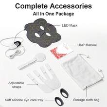 FDA Cleared Red Light Therapy Face Mask, Rechargeable Hands-Free LED Facial Skin Care Device For Glowing Youthful Looking Skin - 灰色 - 查看 12