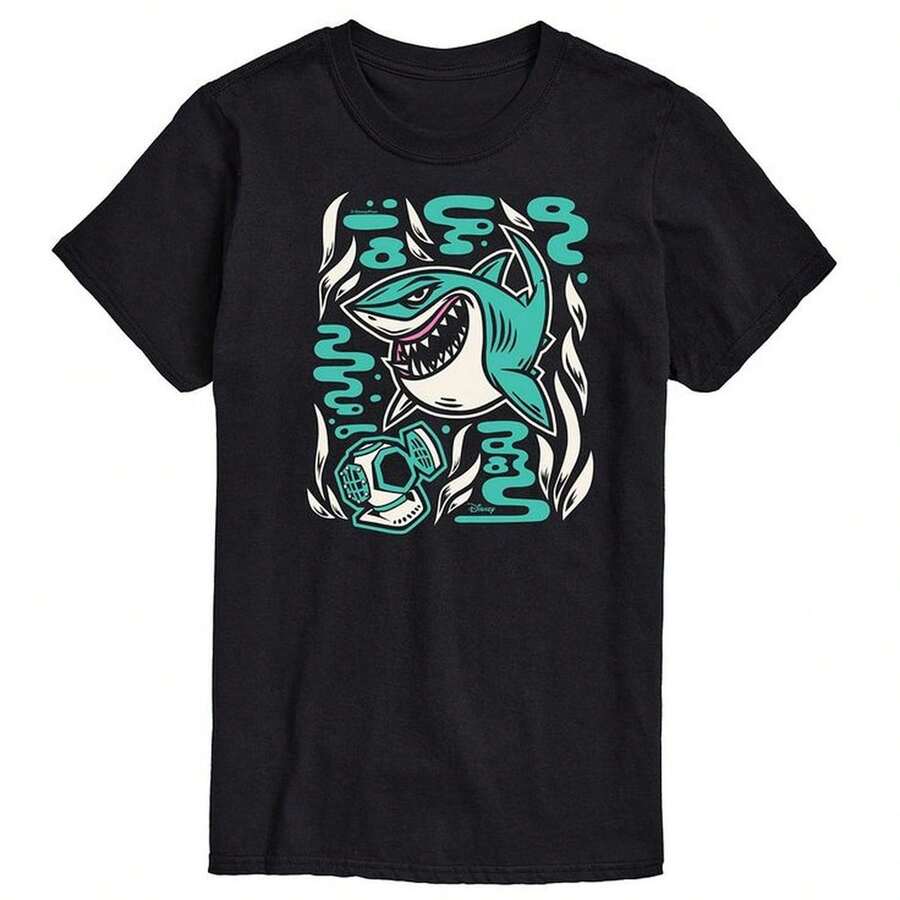 P1IXAR's F1inding Nemo Bruce M1en's Graphic T1EE, Size Medium, Black220G Fundacin de AL1Godn masculina, 220 g de confort puro. CreA1DA1 Para todo ser humano, ya sea mujer u hombre. Tejido consistente de ptima C1Alidad, preparado para cualquier m1ontura, afelpado al contacto pero pensado para S1ostenerse. Prendas eriores transpirables de mujer, conjuntos otoales, vestuarios de vaC1Aciones, disfraces de new years para ella. - Negro - Ver 1