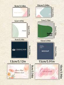 9-102pcs Custom Thank You/Business Cards, Double-Sided Printed Cards, Full-Color Double-Sided Gift Decorations, Personalized Logos, Perfect For Small Business Essentials, Product Cards, Business Cards, Personal Cards. - Multicolor - View 5
