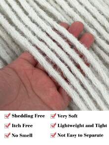 Dreadlock Extensions 18 Inch 24 Inch Synthetic Crochet Dreads Extensions 100% Handmade Single Ended Dreads Thin 0.6cm Width Reggae Style Dreadlock For Man And Woman - Light Grey - View 4