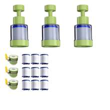 3个滤芯/9个替换滤芯/3个通用适配器。水龙头净水器及过滤器，采用360°旋转出水口设计，防溅节水。时尚简约的优质机身设计，节省空间。 - 多色 - 查看 8