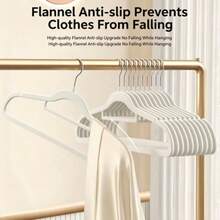 10 Paquete de Perchas Acolchadas para el Hogar, Antideslizantes, Sin Costuras, Anti-Rozaduras en los Hombros, Perchas Organizadoras, Tendederos de Ropa - Negro - Ver 1