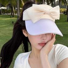 2026 New Arrival Sweet Cute Double-Layer Bowknot Breathable Mesh Sun Hat, Versatile Outdoor Travel Accessory,Beach,Festival - Multicolor - View 3