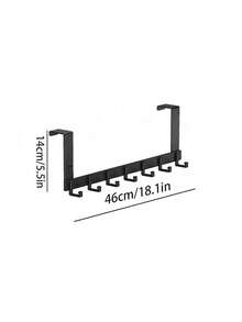 1pc No-Drill Door Back Hanging Rack, Wall-Mounted Coat Rack, Bathroom Towel Rack, Door Back Clothes Rack, Entryway Key Rack. Suitable For Kitchen, Bathroom Door Hanging Storage, Room Decoration, Home Decor, Kitchen Accessories - Multicolor - View 16