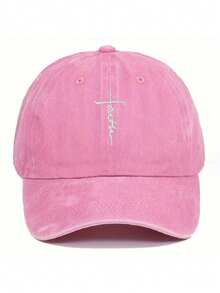 Mũ lưỡi trai phong cách đường phố unisex với biểu tượng chữ thập và chữ cái kết hợp. - A - Xem 4