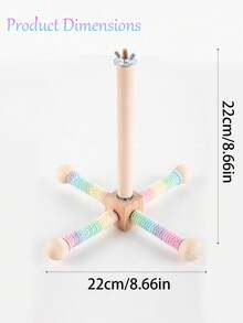 天然木制鹦鹉栖木，旋转十字设计，棉绳悬挂，马卡龙色，防滑耐磨爪，适合中小型鹦鹉，可拆卸多向旋转，促进互动和丰富鹦鹉生活。 - 查看 12