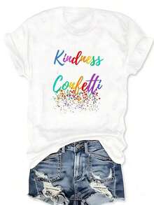 Crew Neck T-Shirt With Messy Bun, Skull And Tropical Graphic Print For Halloween, Casual Short Sleeve T-Shirt For Spring And Summer, Plus Size Women's Clothing - 白色 - 查看 1