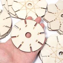 5pcs/Pack Wooden Round Bracelet Weaving Board, DIY Handmade Bracelet Crafting Tool - Bracelet Weaving Board - View 3