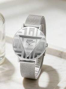 GUESS Classic Timeless Quartz Watch: Smooth Movement For All Ages Walks And Light Sports GW0527L1 - Silver - View 1