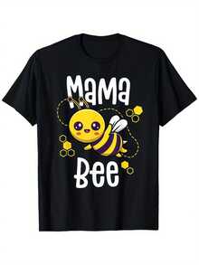 Camiseta Gráfica de Abeja para Mamá - Cuello Redondo Suave para Hombre, con un Divertido Diseño de Abeja, Cómoda y Casual, Ideal para Actividades Familiares y Uso Casual, Camiseta de Abeja. Ofertas de camisetas de hombre, tops, sudaderas para mujer, camisetas Y2k. - Blanco - Ver 9