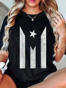100% Cotton Puerto Rican Clothing And Gifts, Black Puerto Rico T-Shirt, Comfortable Cotton - 黑色 - 查看 6