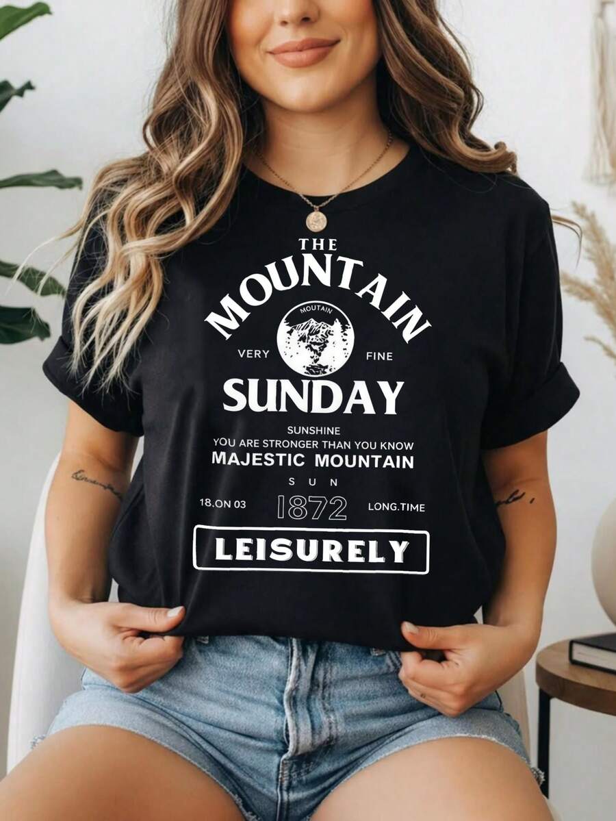 1 Piece 180g Women's T-Shirt, Men's Casual Cotton Crew Neck T-Shirt. Women's Sports T-Shirt. Designed By Y2K Artists In The Bababask Style, Made From 100% Pure Cotton. Creative Cartoon Pattern Design, Comfortable Short Sleeves - 黑色10 - 查看 1