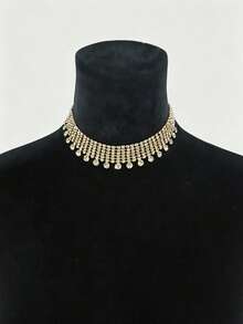 Collar de cristal de moda, collar de varios niveles con rhinestones y cristales, collar nupcial, joyería para uso diario, fiesta, Día de la Madre, regalo del Día de San Valentín - Multicolor - Ver 5