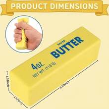 1 Realistic Butter Squeeze Toy – Soft Stress-Relief Finger Toy For Teens And Adults, Slow Rebound Sensory Stress Relief Toysquishy,Squishy Toys,Squishy Stress Toy,Dumpling Squish,Toys For Adults Women - A - View 8