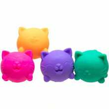 Cats Squishy, 4 Pack Sugar Ball Designs, Anxiety Relief Squeeze For Sensory Play, Sensory Fidget, Slow Rising Squishy Stress Balls - Multicolor - View 6