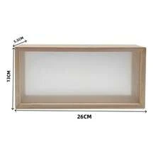 1pc Rectangular Acrylic & Wooden Frame Display Box, DIY Hollow Preserved Flower Storage & Display, Size: 26cm*13cm*5.5cm, Desktop Postcard, Pressed Flower & Leaf Display, Holiday Gift - Double-sided Acrylic Sheet + Rectangular Frame - View 7