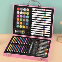 88-Piece Gift Box Art Set With Oil Pastels, Colored Pencils, And Markers. Works On Paper, Fabric, Wood, Glass, Rocks. Perfect For Students & Art Lovers-Great Back-To-School Or Birthday Gift. - Rectangle - View 5