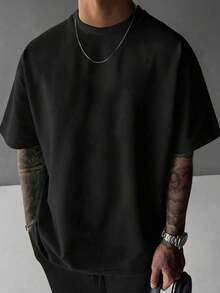 This Men's One-Piece Cotton Shirt Features Soft Fabric, A Skull Pattern And The Dellone Brand Logo, Making It Perfect For A Casual Urban Style. - Black - View 3