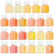 Manik-manik Sundymot Fuse 2,6mm, 1100 PCS+ Warna Oranye & Kuning, Dikemas Secara Individual dengan Wadah Botol Kecil, Cocok untuk Liontin DIY, Gantungan Kunci, Pembuatan Perhiasan, Kerajinan Tangan, Wisuda, Kembali ke Sekolah, Natal, Pesta & Hadiah Ulang Tahun, Set Isi Ulang Manik-manik 2,6mm Multi-Warna - Manik-manik puzzle 2,6mm - View 3