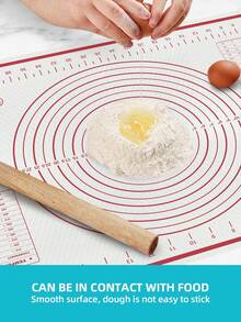1 Piece 60*40/70*50 Dough Kneading Mat, Baking Mat, Pie Crust Mat, Rolling Mat With Non-Stick And Anti-Slip Surface, Featuring Clear Measurement Markings-Easy To Clean, Washable, Suitable For Rolling, Kneading, And Dumpling Wrapper Making - Multicolor - View 4