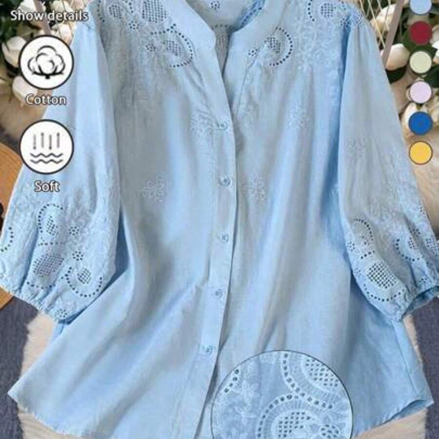 Women Blouses & Shirts - 藍色的 - 查看 1
