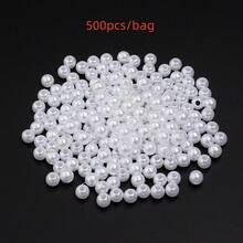 10-1000颗/包 ABS材质穿孔仿珍珠，高光泽不掉色圆形仿珍珠，浪漫优雅手链项链制作珠子，DIY珠宝制作材料 - 仿珍珠 - 查看 11