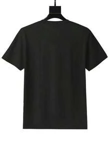 Camisetas de manga corta para mujer, cuello redondo, camiseta casual holgada con diseño creativo de texto rosa, camiseta de manga corta. - Negro - Ver 2