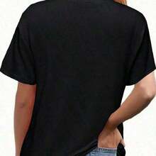 Camiseta Fresca de Verano Casual 100% Algodón, Camiseta 'I Love My Girlfriend', Camiseta 'I Heart My Girlfriend', Camiseta GF, Moda para Hombres y Mujeres - Negro - Ver 2