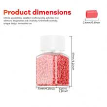 2.6mm Bottle Fuse Bead Kit, 3D Pixel Fuse Bead Puzzle, Handmade Craft Decoration DIY Puzzle Making, Christmas, Birthday, Halloween Party Gift, Multicolor Fuse Bead Refill Set - Spell Doudou - View 2
