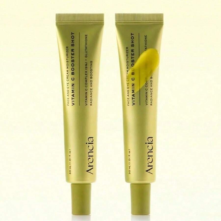 2PC Arencia Vitamin C Booster Shot Serum With Glutathione, Niacinamide And Vitamin E For Dark Spot Care, Fine Lines & Wrinkles, Glass Skin, Korean Skincare 30ml/1.01 Fl.Oz - 視黃醛眼部精華 - 查看 1