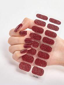 16pcs Colorful Glitter Nail Stickers, Waterproof & Long-Lasting, 3D Onion Powder Hot Stamping Nail Art Stickers, Suitable For Daily Use, Gifts And Parties - Multicolor - View 14