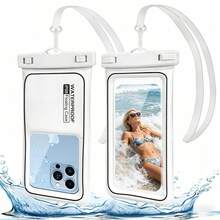 The IP68 Waterproof Floating Phone Bag, With Touch-Sensitive Interior, Is A Universal Waterproof Phone Case With A Hanging Strap, Suitable For Outdoor Activities, Swimming, Snorkeling, Beaches And Water Sports. - White - View 1