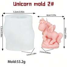 3D独角兽翅膀硅胶蜡烛模具,可爱3D小马硅胶模具,适用于香薰蜡烛、手工皂、树脂浇铸、石膏、DIY工艺品、家居装饰,是蜡烛制作爱好者的独特礼物 - Unicorn - 查看 13