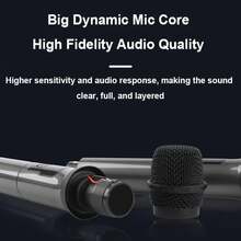 Wireless Microphone Dual Mic, 2 Pack Handheld Dynamic Mic System With Rechargeable Receiver, 1200mAh Battery, 50-80m Long Range, Cardioid Pickup, Plug And Play For Karaoke Speaker Amplifier PC Church Wedding Party - Silver - View 2