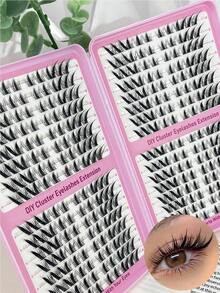 LIMEIKAI 320 قطعة/مجموعة DIY عناقيد رموش، رموش إطالة عالية السعة، طبيعية سميكة مجعدة C Curl بأطوال مختلفة من 10-16 ملم - مشاهدة 11