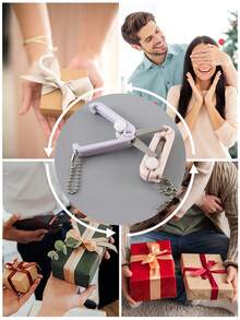 Llavero de mini tijeras, tijeras portátiles plegables para manualidades, herramienta de con cabeza redonda y linda, colgante para bolso, adorno para teléfono, regalo creativo - Multicolor - Ver 10
