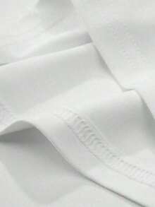 Camiseta de Algodón para Mujer, 180 g/m², 100% Algodón, Cuello Redondo, Corte Casual y Relajado, Estampada, Estilo Femenino, Blanca, Transpirable y Cómoda - Blanco - Ver 3