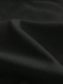 Blusa corta de un hombro con pliegues color albaricoque, minimalista, casual, elegante y versátil para uso diario de mujer, primavera/verano - Negro - Ver 8