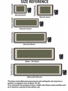 1 pièce Tapis de cuisine en terre de diatomée, bordure beige avec bord ondulé noir, épaisseur 3,5 mm, absorbant, antidérapant, résistant à la saleté, tapis de sol décoratif pour la cuisine, la salle de bain, l'entrée, le salon, le couloir, tapis de porte antidérapant - Multicolore - Voir 3