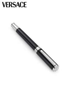 Versace Olympia Ballpoint Pen with Fine Tip,Twist Mechanism With Greca And Medusa Engraved,Stainless Steel - 圓形 - 查看 1