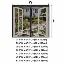 Magnetic Anti-Mosquito Mesh Screen, Window Mosquito Net, High-Density Polyester Fiber Mesh Screen, Magnetic Closure Mesh Door And Window To Prevent Mosquitoes And Flies, With Hook And Loop & Nails - Black - Black - View 4