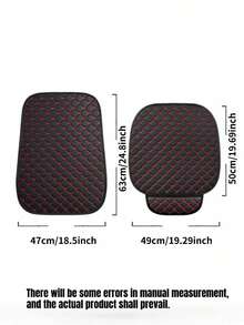 2pcs Universal Comfortable Car Seat Cushion - Suitable For All Seasons, Anti-Slip Design, Front And Backrest With Star Stitching, Comfortable, Essential For Long Road Trips - Seat Cushion + Backrest Cushion - View 9